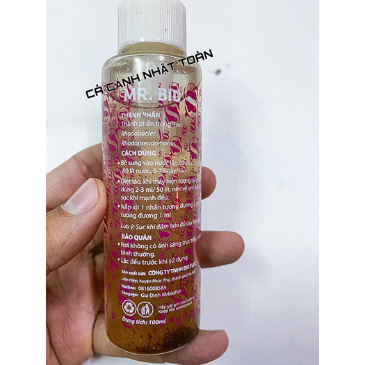 MRBIO VI SINH QUANG DƯỠNG ĐỎ 100ML CHO CÁ, TÔM, TÉP CẢNH