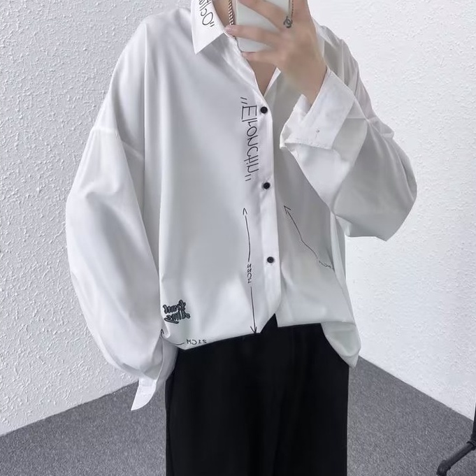 Áo Sơ Mi Nam Dài Tay Cổ Bẻ Thời Trang Hàn fashion áo phong rộng nam simple áo sơ mi nam dài tay áo sơ mi nam hàn quốc bigsize