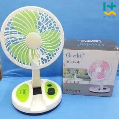 Quạt tích điện, Quạt tích điện mini gấp gọn đa năng có đèn led siêu sáng,nhỏ gọn tiện dụng