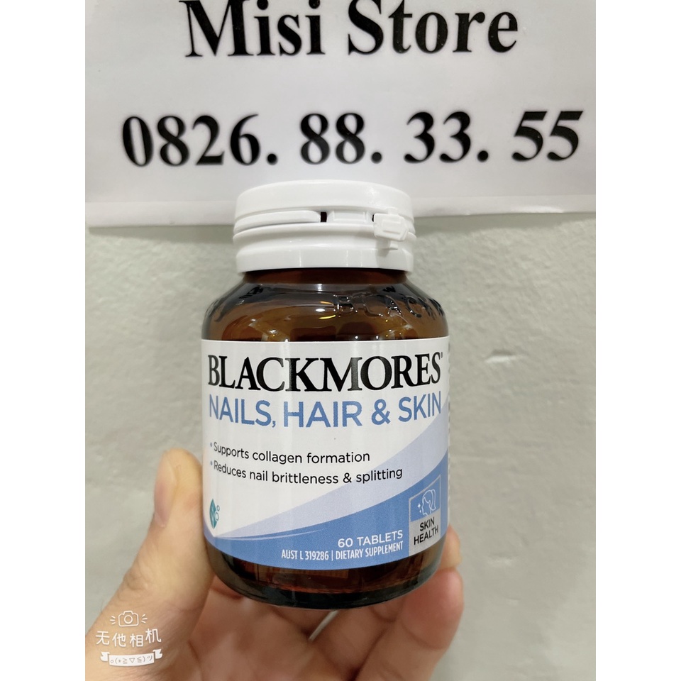 Viên uống đẹp da, móng và tóc Blackmores Nails Hair Skin, hàng Úc