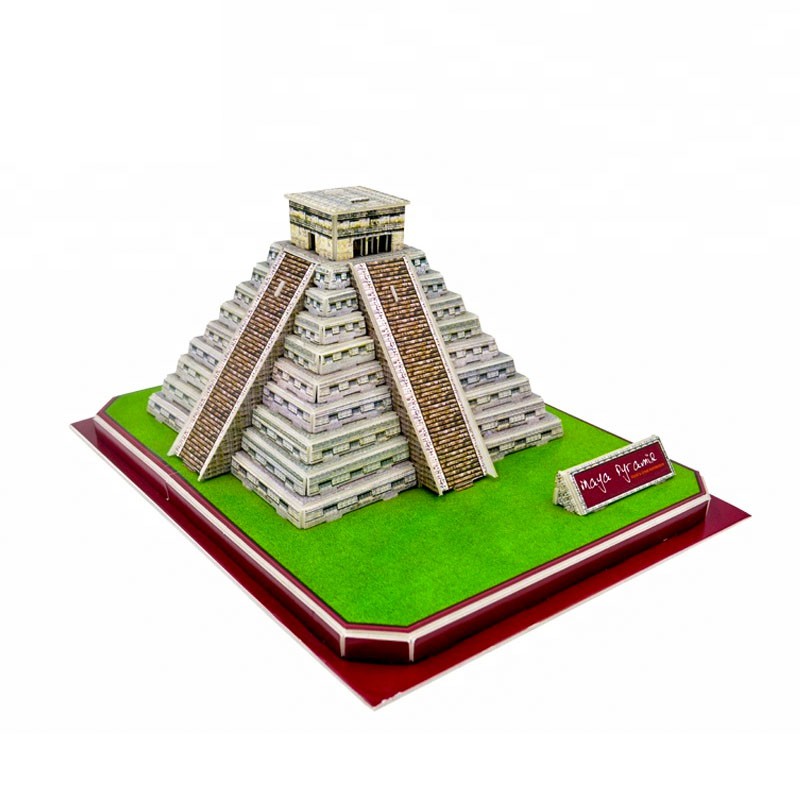 Mô Hình Giấy 3D Magic Puzzle: Kim Tự Tháp Của Người Maya G268-32 [50 Chi Tiết]