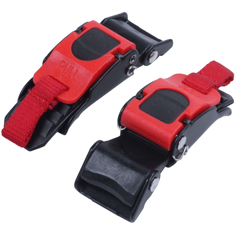 Set 3 Kẹp Mũ Bảo Hiểm Bằng Nhựa Màu Đen + Đỏ Tháo Gỡ Nhanh