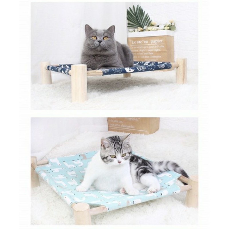 Giường Võng gỗ cho mèo