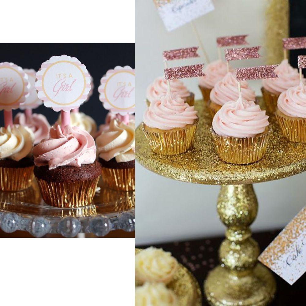 YEW Set 100 Cốc Lá Nhôm Làm Bánh Cupcake Trang Trí Cho Nhà Bếp