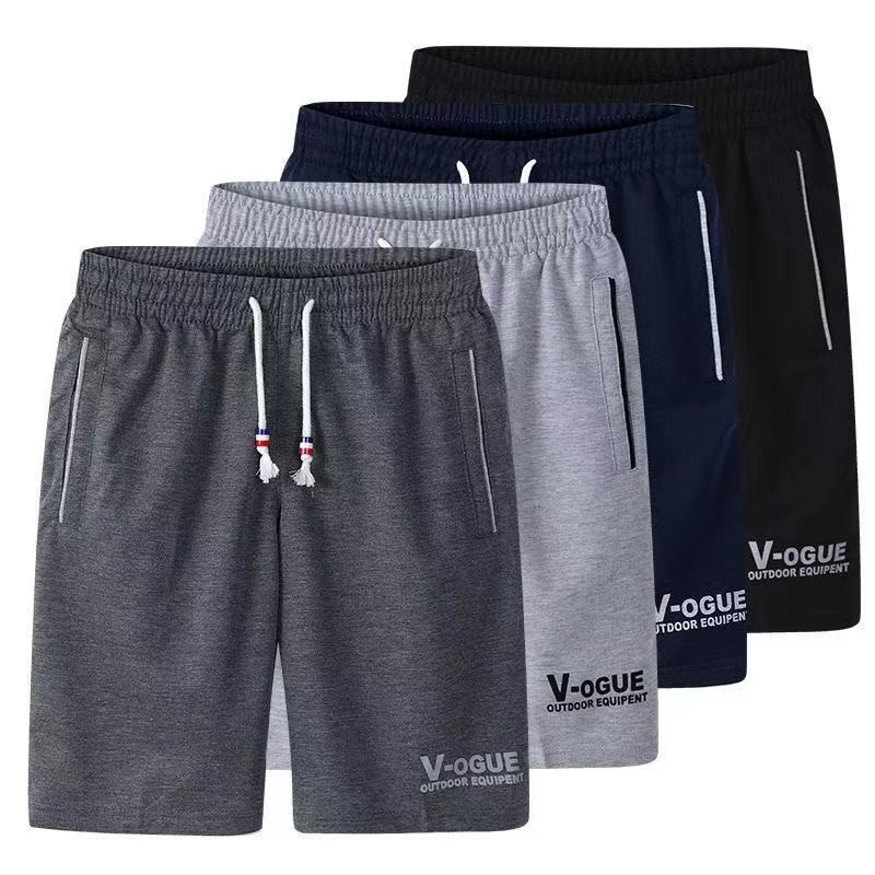 ►Quần short nam mùa hè năm điểm có khóa kéo kiểu mỏng, thể thao giải trí, đi biển rộng rãi, ống túm, nam,