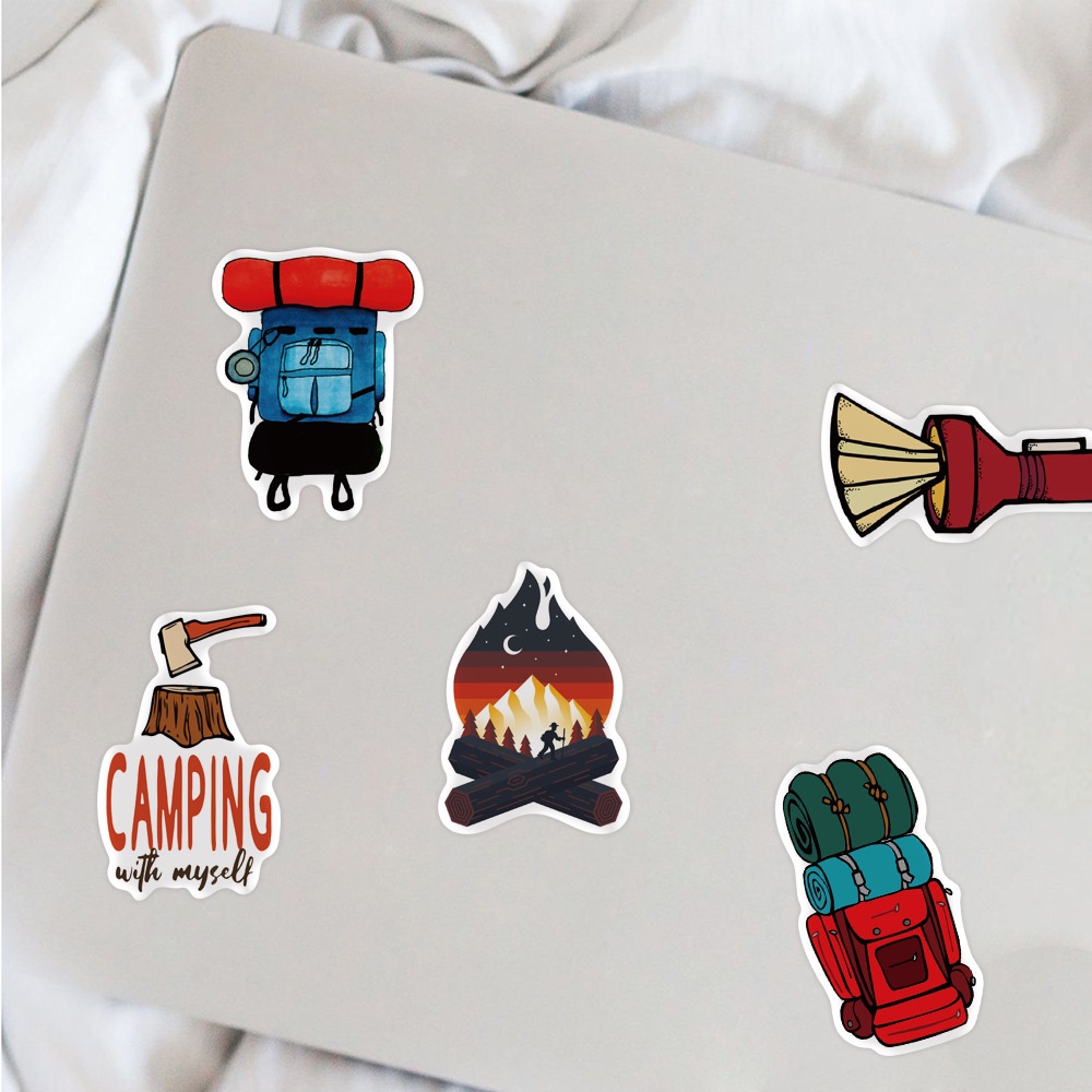 Set 50 Stiker dán chủ đề camping-CD02 | BigBuy360 - bigbuy360.vn