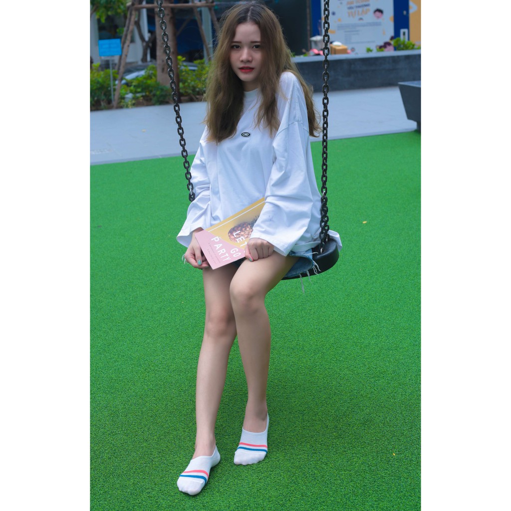 Tất vớ nữ cổ thấp kẻ sọc Kikiya cao cấp Hàn Quốc W-N-002 (Chính Hãng)