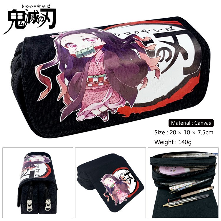 Demon Slayer: Kimetsu no Yaiba Cartoon Pencil Box hộp bút chì Văn phòng sinh viên