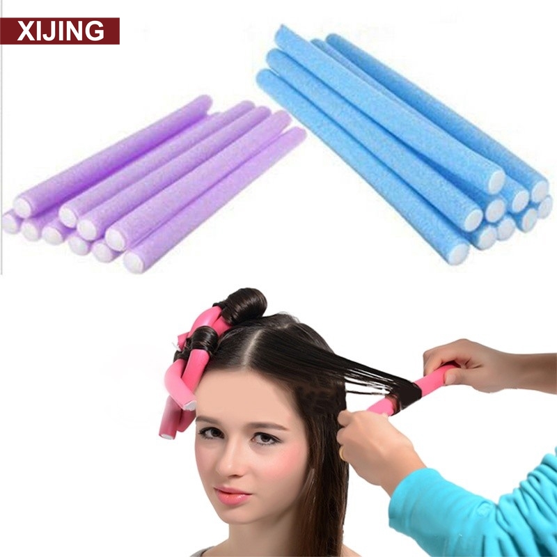 (Hàng Mới Về) Set 10 Dụng Cụ Tạo Kiểu Tóc Xoăn Diy Màu Sắc Ngẫu Nhiên