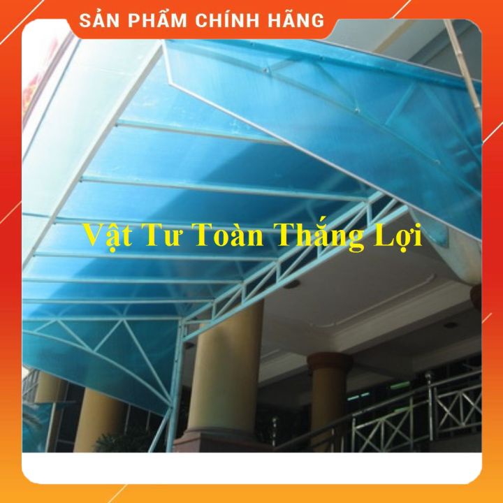 (Khổ cao 1,22M hoặc 1.52M x 2ly ) Tấm nhựa Poly lấy ánh sáng màu trong/ xanh