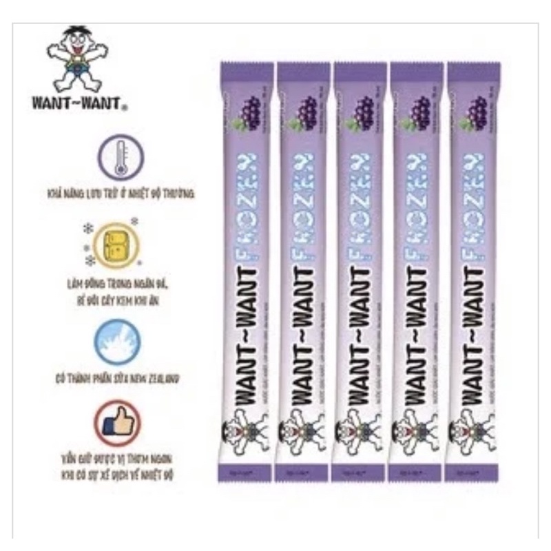 Bòn bon kem đá tuổi thơ Combo 20 cây kem đá Want Want