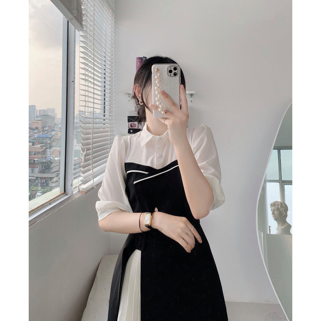 Đầm dạo phố chân váy dập ly đai eo may liền xinh xắn - Rory Dress