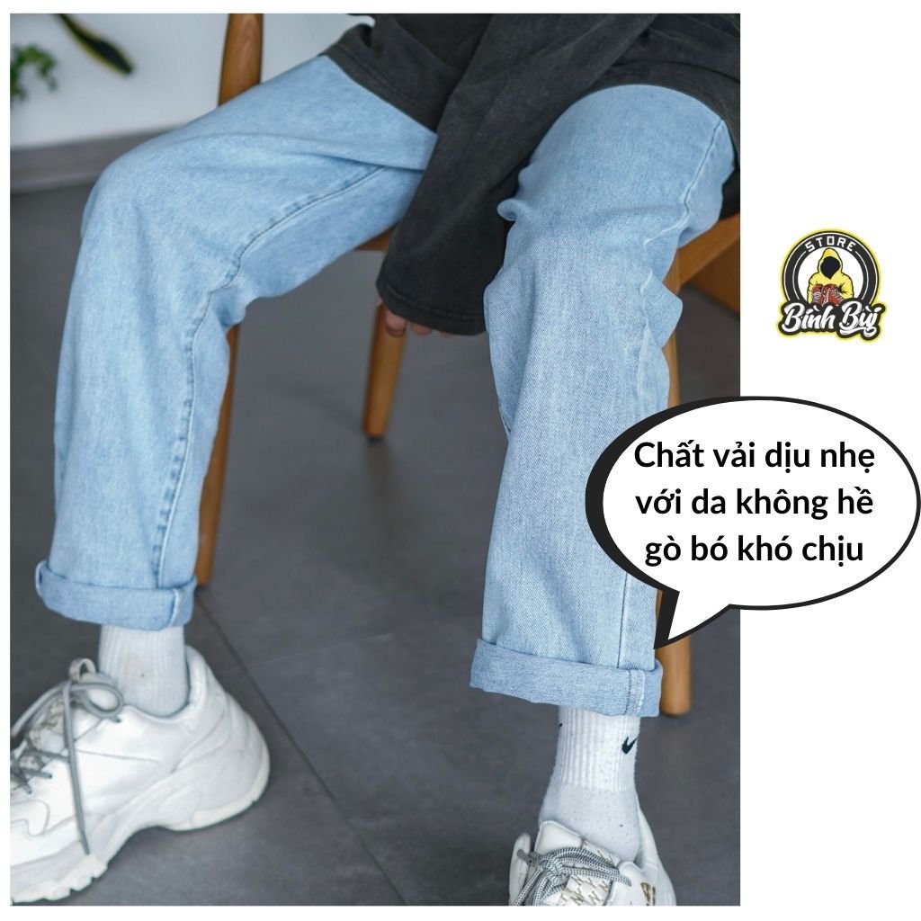 Quần Baggy Nam, Jeans Baggy Xuông Bò Nam Dáng Ống Suông Rộng Nam | BigBuy360 - bigbuy360.vn