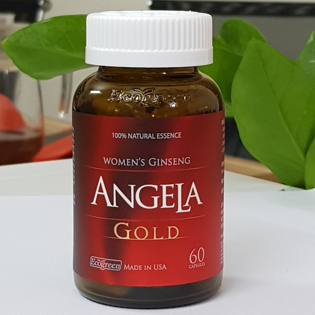 (Hàng Mỹ) Sâm Women's Ginseng Angela Gold - Hỗ trợ làm đẹp da, tăng cường sinh lý nữ, chống lão hóa (Lọ 60 viên)