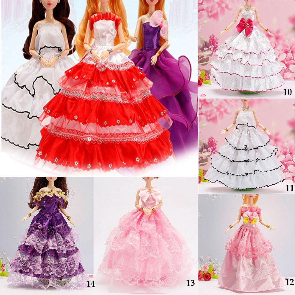 Đầm cưới thời trang cho búp bê 30cm