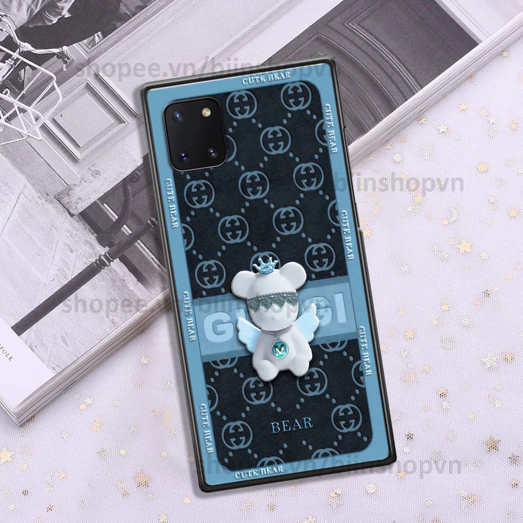 Ốp Samsung Note 10 Lite hình gấu bear brick đẹp độc lạ, thời trang, cá tính