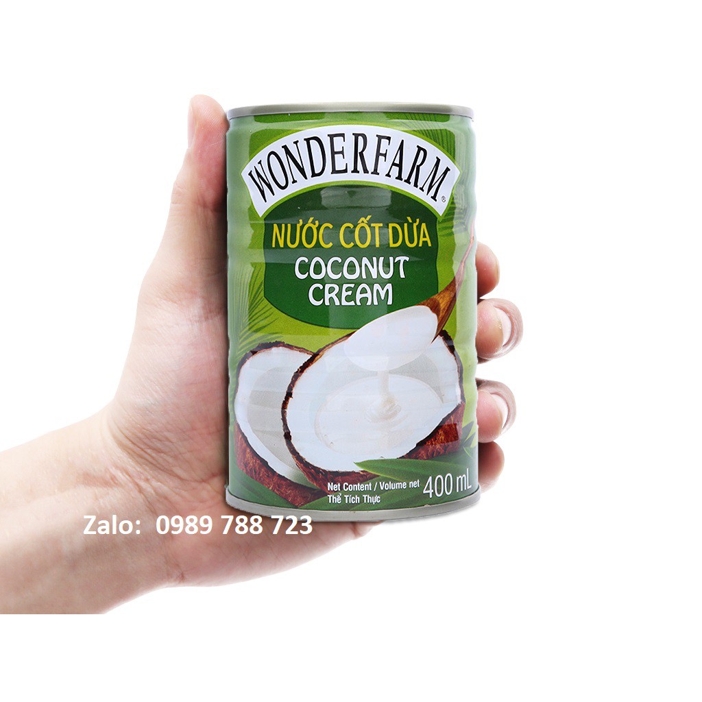 Nước Cốt Dừa Wonderfarm Coconut Cream Lon 400ml