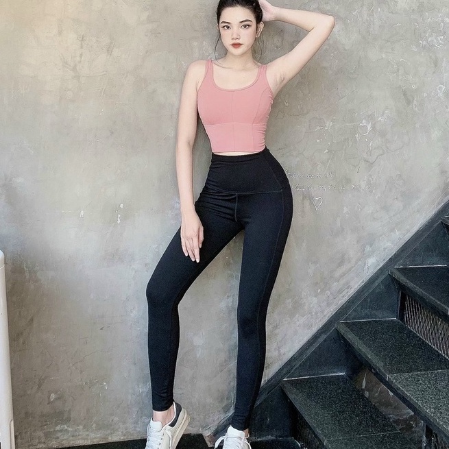 Quần tập gym yoga thể thao nữ, quần dài lưng cao gen bụng tôn dáng Bin Sports Q148