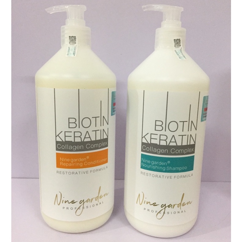 Dầu gội xả Biotin keratin Collagen Complex kích mọc tóc, giảm rụng , phục hồi , mềm mượt tóc dành cho cả nam và nữ 800ml