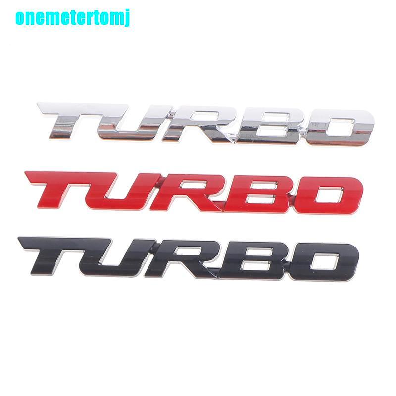 Miếng Dán Chữ Turbo 3d Bằng Kim Loại Trang Trí Xe Hơi