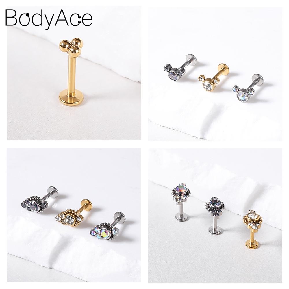 1 Khuyên Xỏ Sụn Tai / Môi / Môi Bằng Thép Không Gỉ Hình Bướm Nhiều Màu Sắc