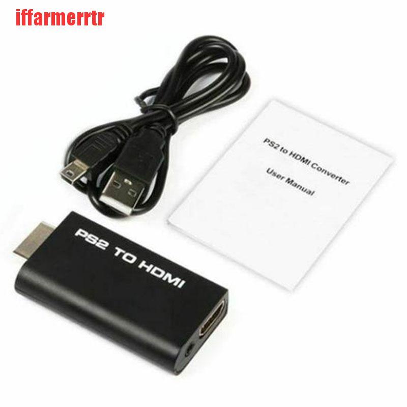 {iffarmerrtr}PS2 to HDMI Video Converter Adapter with 3.5mm Audio Output for HDTV Monitor US LKZ
