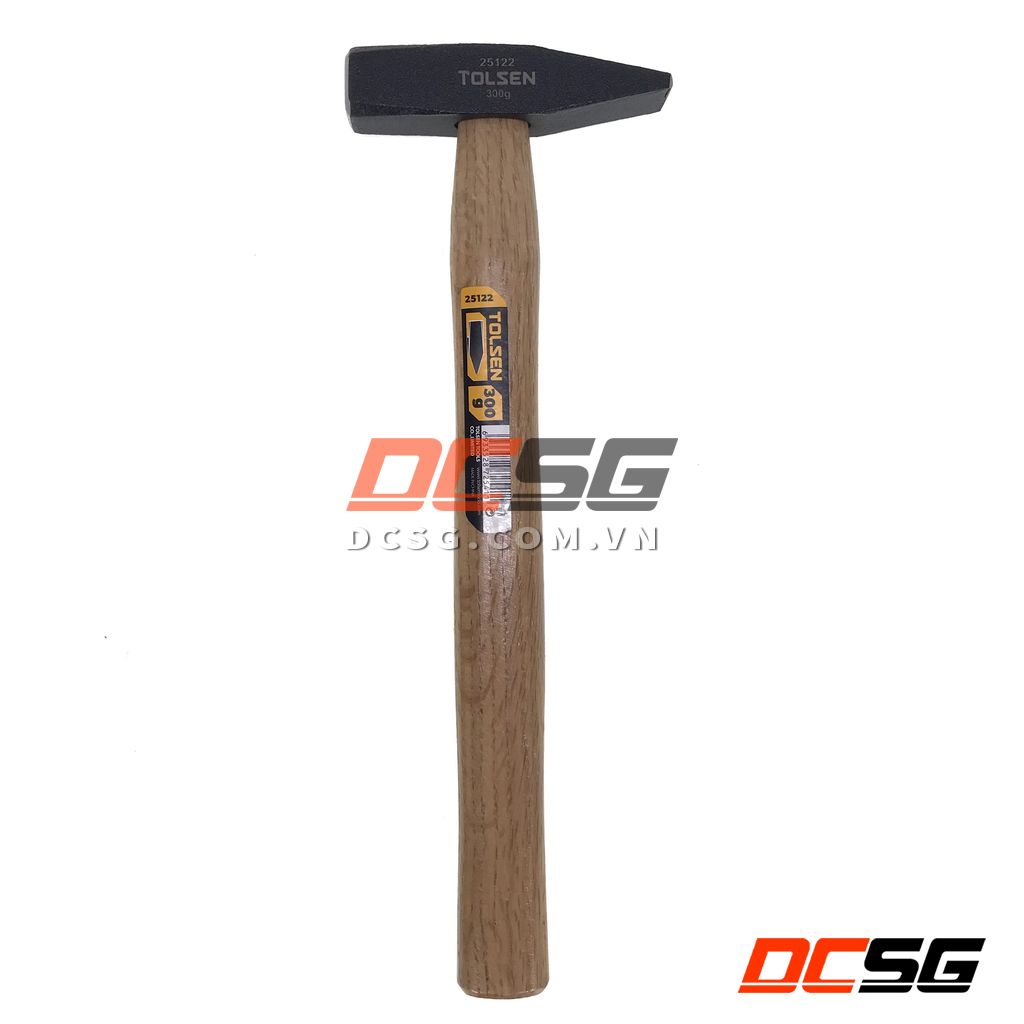 Búa đầu dẹp và vuông 300g cán gỗ Tolsen 25122 | DCSG