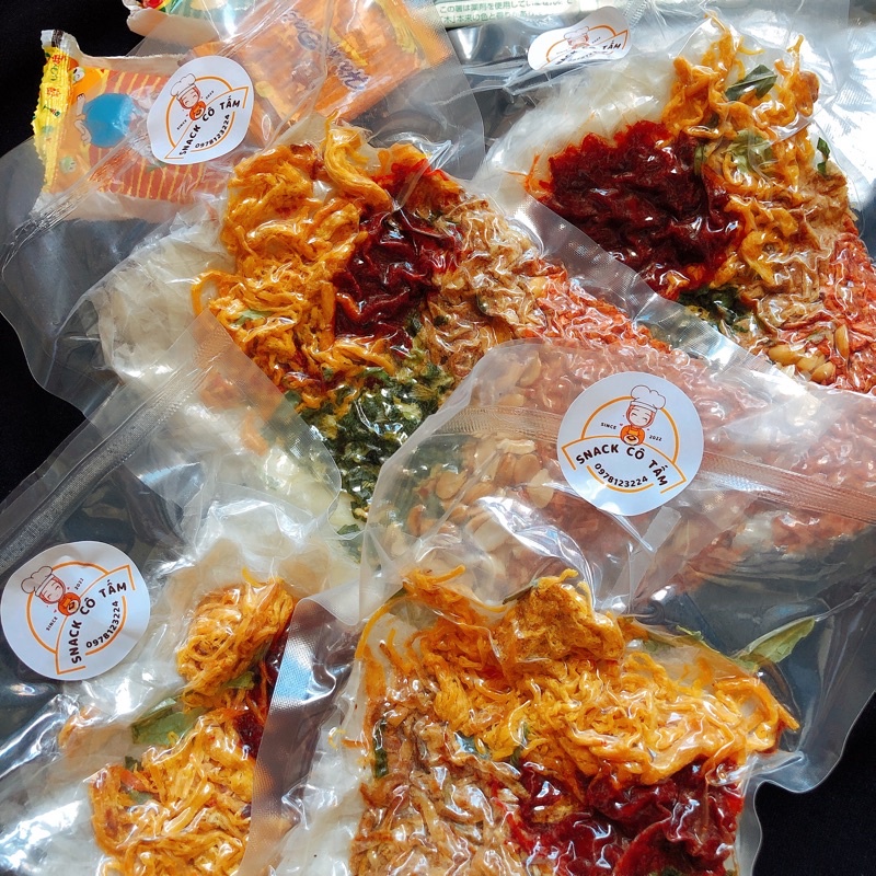 Bánh tráng trộn siêu topping nước sôt bò cay kèm quất,găng tay-Bánh tráng trộn đặc biệt,tự trộn ăn là ghiền/Snack Cô Tấm