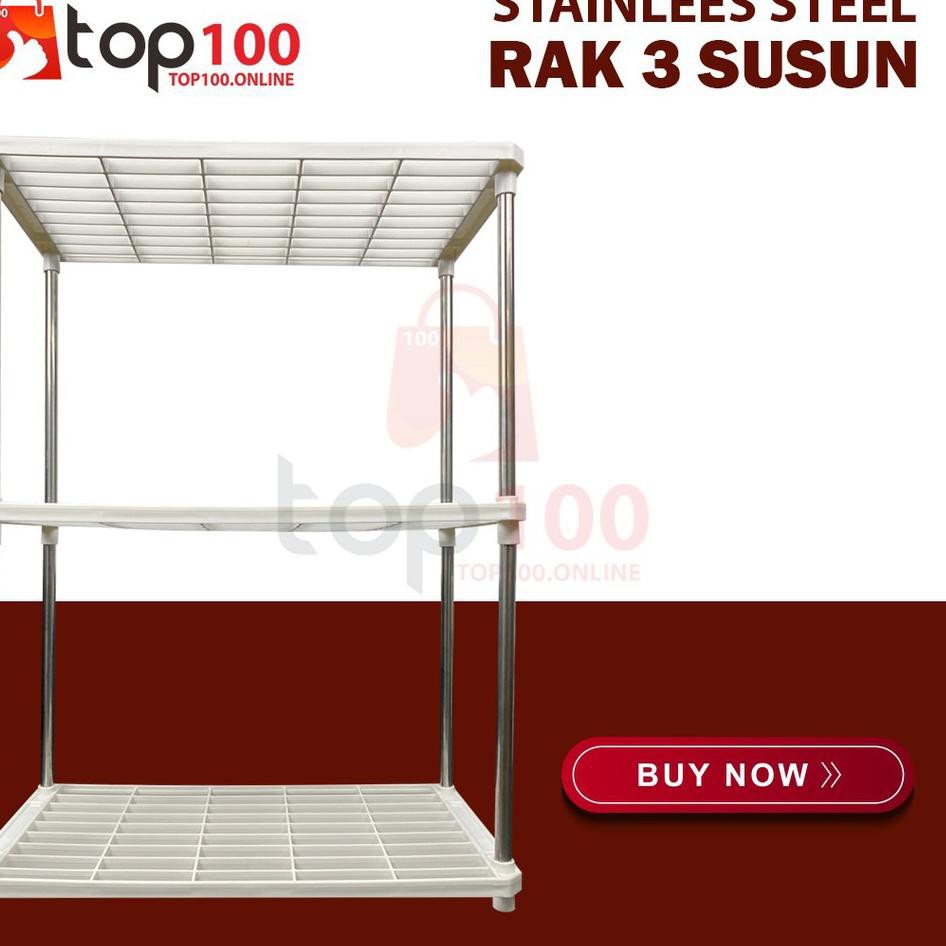 Kệ Nhựa Đựng Gia Vị 3 Tầng Bằng Thép Không Gỉ Tiện Dụng Cho Nhà Bếp / Phòng Tắm | BigBuy360 - bigbuy360.vn