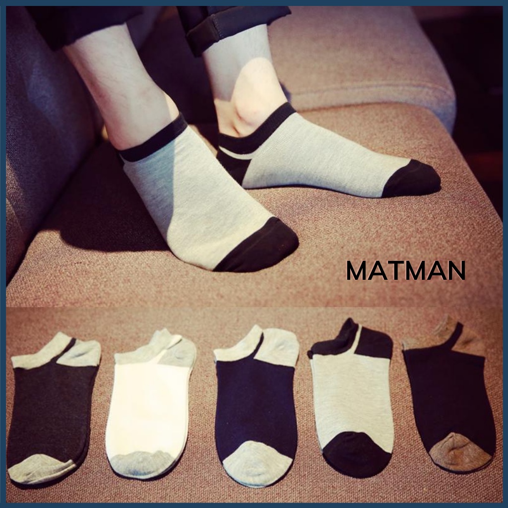 Tất nam công sở, tất nam cổ ngắn cotton Hàn Quốc thoáng khí