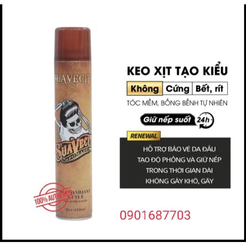 Gôm Xịt Tóc Nam &amp; Nữ Suavecito chính hãng - Ông trùm giữ nếp tóc | keo xịt tóc