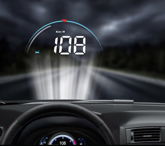Hub kính lái dành cho xe hơi, thiết bị hiển thị thông tin của xe trên kính lái hàng cao cấp chống loá thiết kế gọn gàng