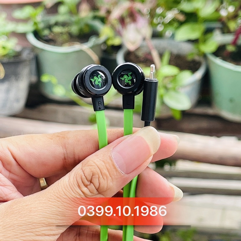Tai nghe Razer Hammerhead chân dẹt cho đt Táo Khuyết, mới 100% nobox, Chơi game cực đã
