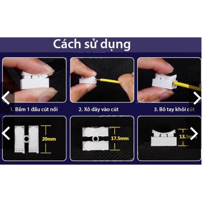 Đầu nối nhanh dây điện, Cút nối nhanh dây điện CH2 màu trắng