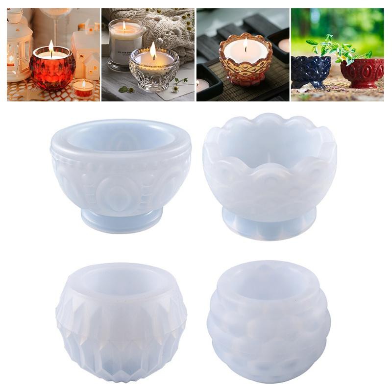 Khuôn Silicone Làm Chậu Hoa / Nến Bằng Nhựa Epoxy Diy Trang Trí Nhà Cửa