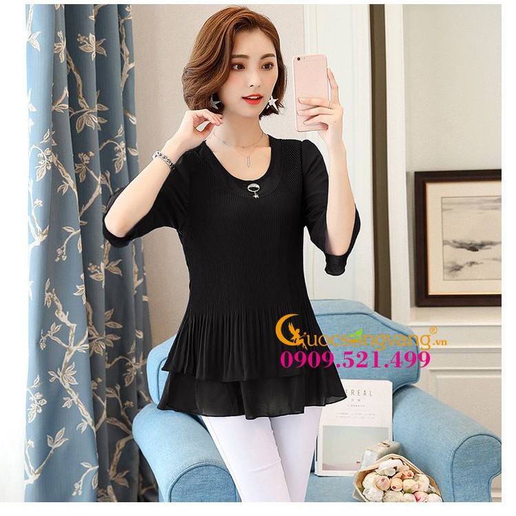 Áo sơ mi nữ tay loe áo kiểu big size GLA120 Cuocsongvang