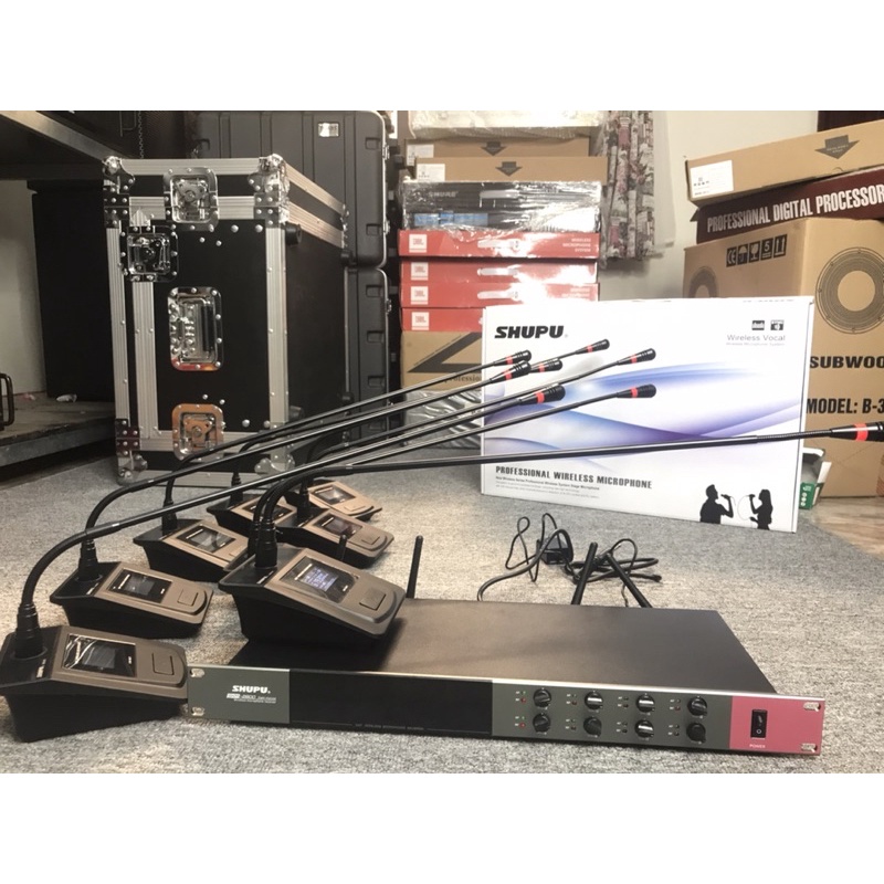 Micro Hội nghị Shupu SKM 2800 Bộ 8 mic không dây cao cấp