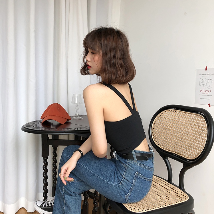 Áo thun nữ, áo hai dây, croptop nữ hở vai gợi cảm