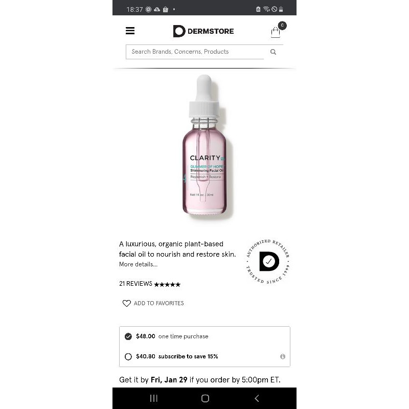 [ Fullsize 30ml ] Dầu Dưỡng Ẩm Sáng Da ClarityRx's Glimmer Of Hope Shimusing Facial Oil | BigBuy360 - bigbuy360.vn