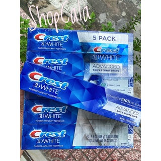 Kem đánh răng Crest 3D White Advanced Triple Whitening (Mỹ)