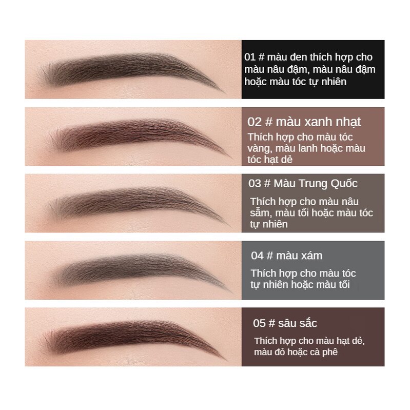 Chì kẻ mày đa năng ba chiều hai đầu tam giác từ mới bắt đầu kẻ lông mày không dễ lem chì trang điểm | BigBuy360 - bigbuy360.vn