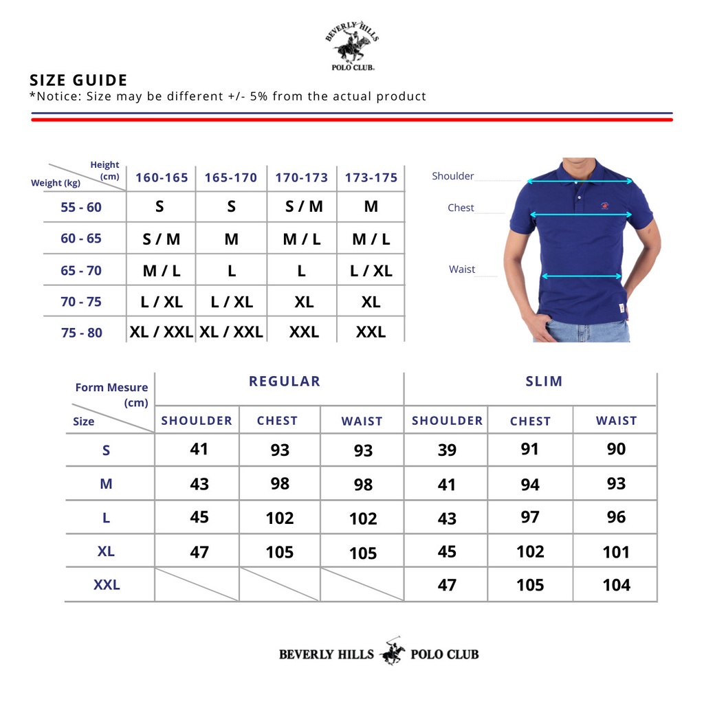 Beverly Hills Polo Club - Áo thun Ngắn tay Nam Regular Fit Navy phối NVM- BHPC TSMRSW21TL048