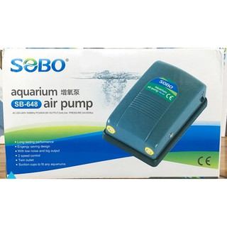 Máy Sủi Oxy mini 2 vòi của Sobo SB 648( Tặng kèm dây oxi và viên sủi oxi)