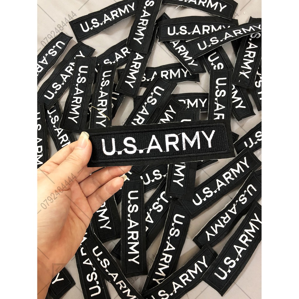 Sticker 1 cái Logo Thêu Quần Áo U.S.ARMY