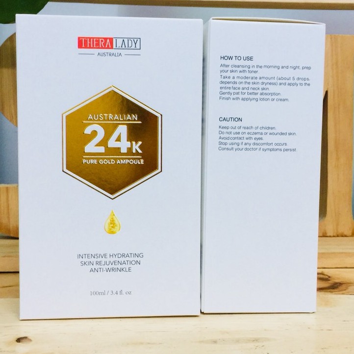 [date 1/2024] Serum dưỡng da Thera Lady Australian 24K Pure Gold Ampoule 100ml Của Úc - Serum