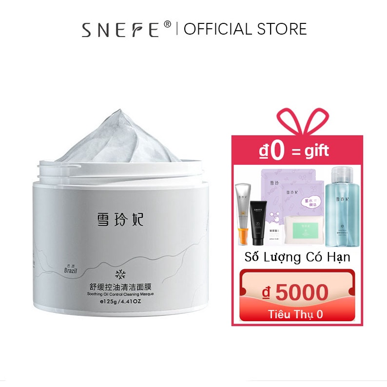 Mặt nạ bùn SNEFE làm sạch sâu se khít lỗ chân lông cân bằng nước kiềm dầu loại bỏ mụn đầu đen 50g