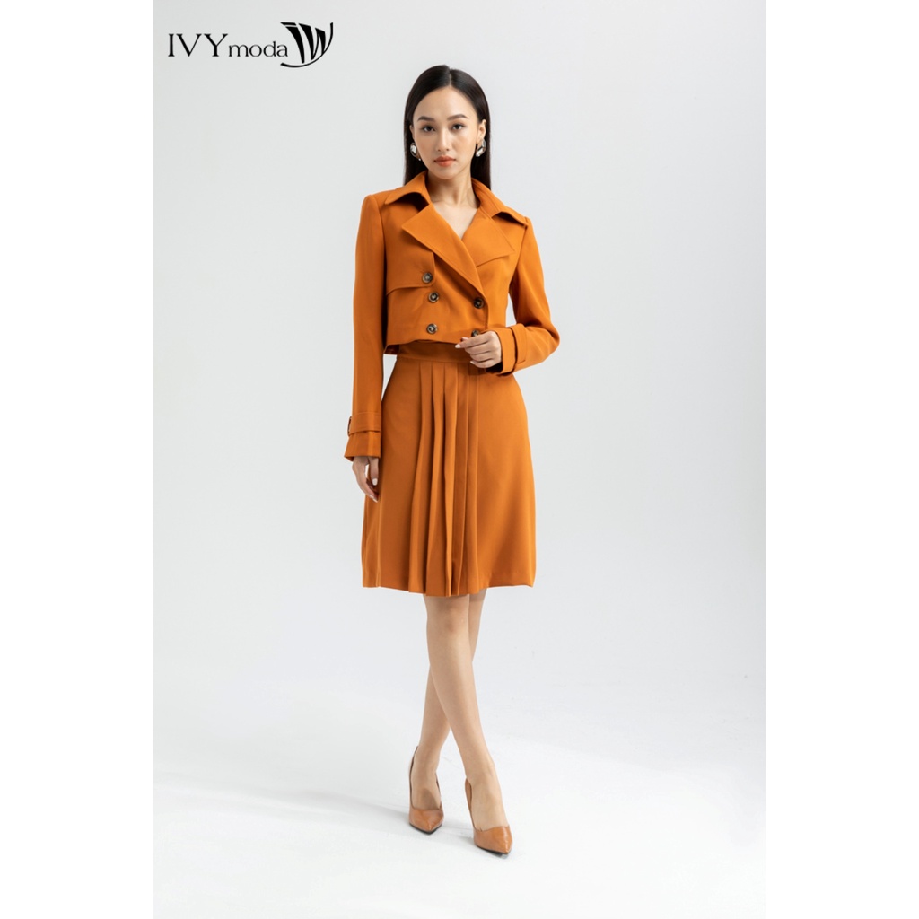 Áo khoác nữ dáng ngắn vạt chéo IVY moda MS 70C6010