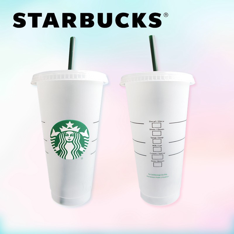 Ly Nhựa Đổi Màu Starbucks Có Thể Tái Sử Dụng Thiết Kế Độc Đáo