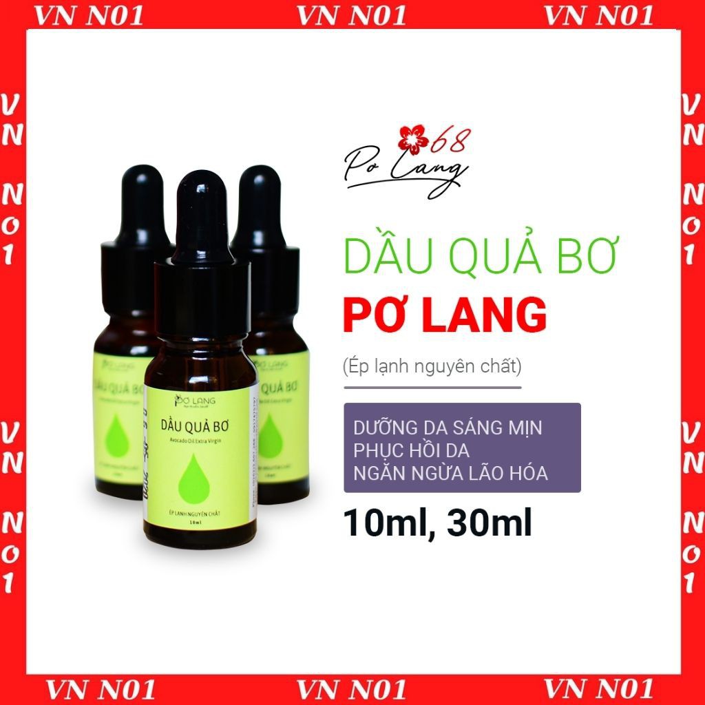 Dầu Qủa Bơ Ép Lạnh Pơ Lang Dương Da Chuyên Sâu, Phục Hồi Da Lọ 10/30 ml