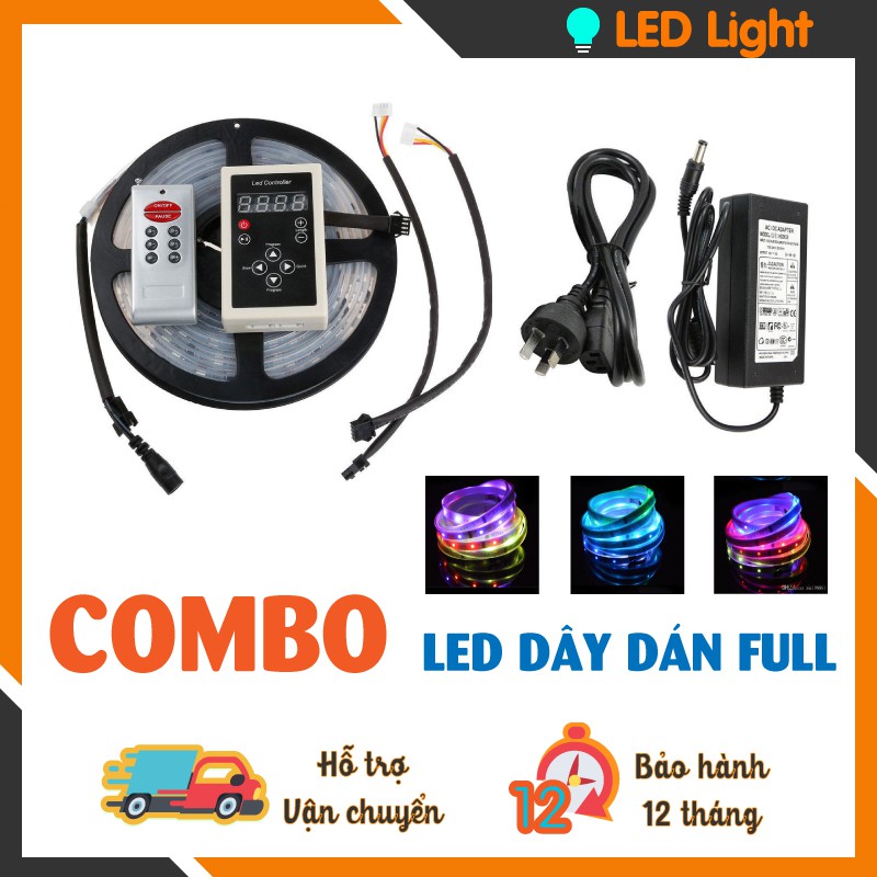 COMBO MẠCH LED FULL COLOR - LED DÂY DÁN IC 6803 - NGUỒN ADAPTER 12V 6A